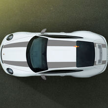 Brede Dubbele Race Strepen Motorkap Dak Kofferbak Vinyl Decal Kit Voor Porsche 911R 2