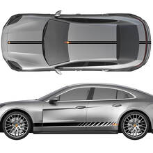 Racingstrepen Zijkanten Motorkap Dak Kofferbak Vinyl Sticker Kit Voor Porsche Panamera 3