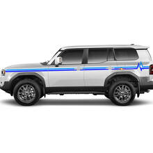 Heritage Style Twin Stripes Zijvinylstickers Decal Voor Toyota Land Cruiser Prado 2