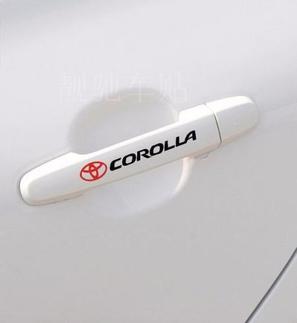 4 X Emblemen voor deurknopstickers sticker DEUR voor Toyota corolla CARS
