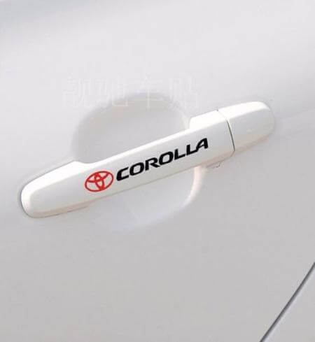 Corolla Deurgreep Vinyl Sticker Set voor Toyota Corolla