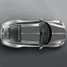 Brede Dubbele Racestrepen Motorkap Dak Kofferbak Vinyl Decal Kit Voor Porsche 911 2