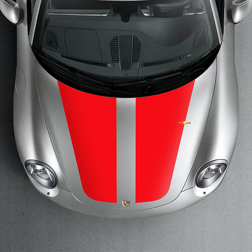 Brede Dubbele Race Strepen Motorkap Vinyl Decal Kit Voor Porsche 911 996 997 Carrera 1