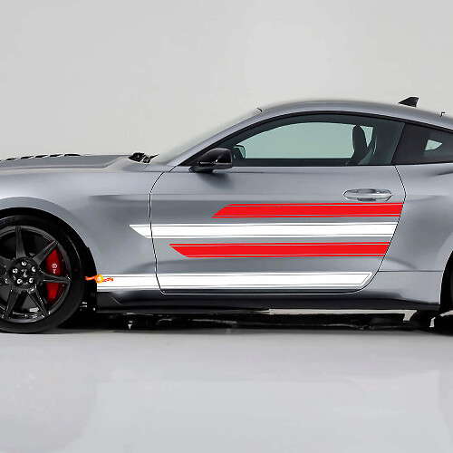 Gladde Scherpe Strepen Drempel Deuren Vinyl Decal Kit voor Musclecar Shelby Super Snake