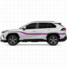 Twin Heritage Gladde Strepen Zij Vinylstickers Decal Voor Toyota RAV4 2025 3