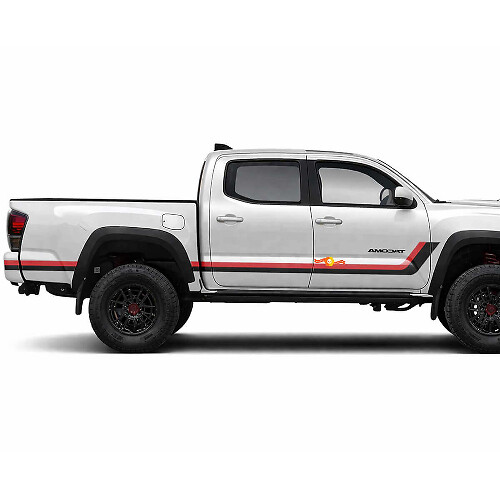 Heritage Stijl Dubbele Strepen Zij Vinyl Decal Voor Tacoma 2015-2023