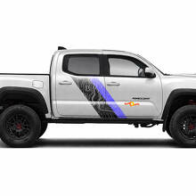 Topografische Kaartstijl Dubbele Strepen Zijkant Vinyl Stickers Decal Voor Tacoma 2015-2023 3