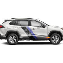 Topografische Kaartstijl Deur Zijstrepen Vinyl Stickers Decal Voor Toyota RAV4 2019-2025 2