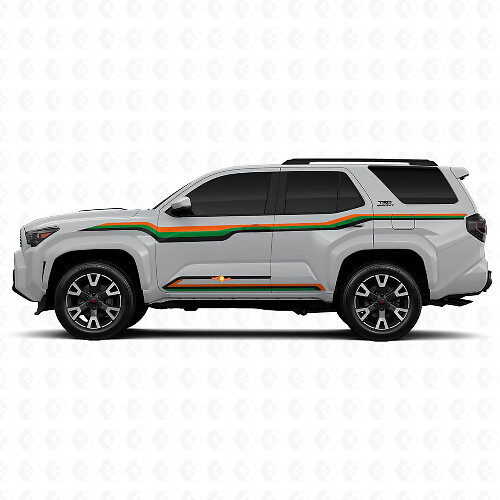 Techno Style Gebogen Lijnen Zij Vinyl Stickers Decal Voor Toyota 4Runner