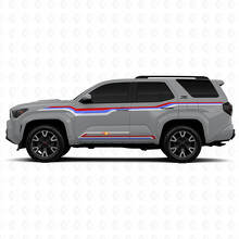 Techno Style Gebogen Lijnen Zij Vinyl Stickers Decal Voor Toyota 4Runner 3