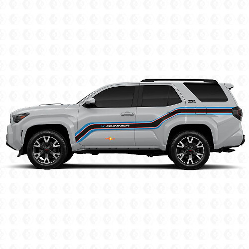Techno Style Opwaartse Lijnen Zijkant Vinyl Stickers Decal Voor Toyota 4Runner