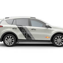 Topografische Kaartstijl Deurzijstrepen Vinyl Stickers Decal Voor Toyota RAV4 2013-2018 2
