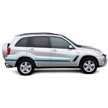Twin Stripes Deurzijvinylstickers Decal Voor Toyota RAV4 2000-2005 2