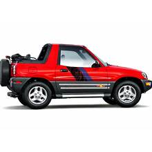 Topografische Kaart Stijl Deurzijde Strepen Vinyl Stickers Decal Voor Toyota RAV4 1994-2000 3