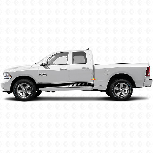 Geperforeerde Strepen Deurzijde Vinyl Sticker Decal Graphic voor Dodge Ram 1500 2011-2018