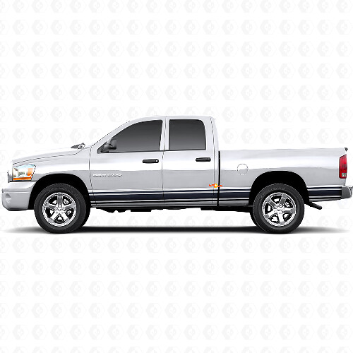 Rechte Strepen Rocker Panel Zij Vinyl Sticker Decal Graphic voor Dodge Ram 1500 2002-2008