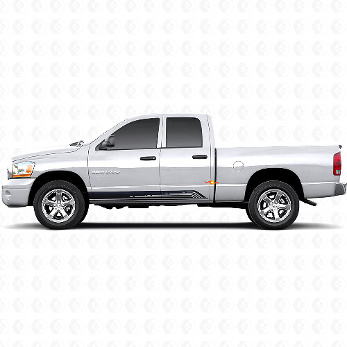 Gebogen Strepen Zijscherm Deur Vinyl Sticker Decal Grafiek voor Dodge Ram 1500 2002-2008