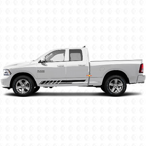 Ruitenpatroon Strepen Rocker Panel Deurzijde Vinyl Sticker Decal Grafiek voor Dodge Ram 1500 2011-2018