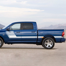 Geruite Strepen Deurzijde Vinyl Sticker Decal Graphic voor Dodge Ram 1500 2009-2018 2