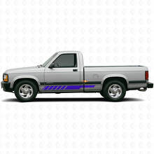 Geblokte Strepen Rocker Panel Deurzijde Vinyl Sticker Decal voor Dodge Dakota 1987-1996 2
