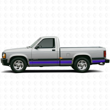 Rechte Lijnen Rocker Panel Zijvinyl Sticker Decal voor Dodge Dakota 1987-1996 2