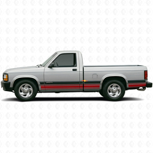 Rechte Lijnen Rocker Panel Zijvinyl Sticker Decal voor Dodge Dakota 1987-1996 3