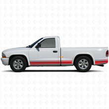 Straight Lines Rocker Panel Zij vinylsticker Decal voor Dodge Dakota 1997-2004 3