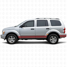 Rechte Lijnen Rocker Panel Zijvinylsticker Decal voor Dodge Durango 2004-2009 3
