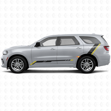Ruitjes Strepen Rocker Panel Achterzijde Vinyl Sticker Decal voor Dodge Durango 2011+ 2