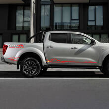 Mouintains Style Dunne Strip Zijkant Vinyl Sticker Decal voor Nissan Navara PRO 4X Warrior 3