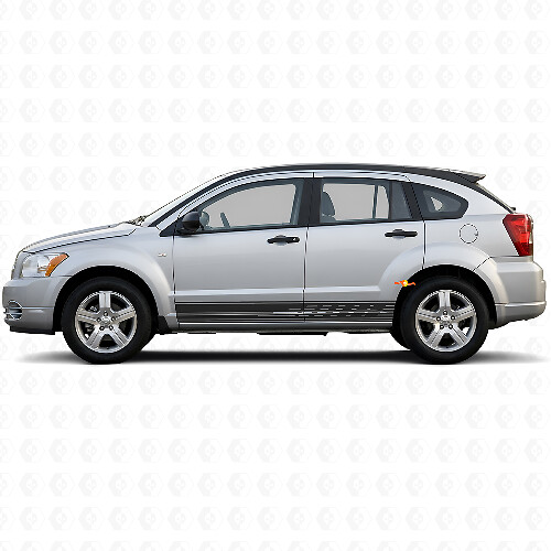Geperforeerde Strepen Rocker Panel Vinyl Sticker Decal voor Dodge Caliber 2007-2012 1