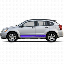 Geperforeerde Strepen Rocker Panel Vinyl Sticker Decal voor Dodge Caliber 2007-2012 2