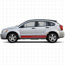 Geperforeerde Strepen Rocker Panel Vinyl Sticker Decal voor Dodge Caliber 2007-2012 3