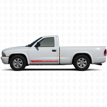Ruitvormige Gebogen Strepen Rocker Panel Vinyl Sticker Decal voor Dodge Dakota 1997-2004 3