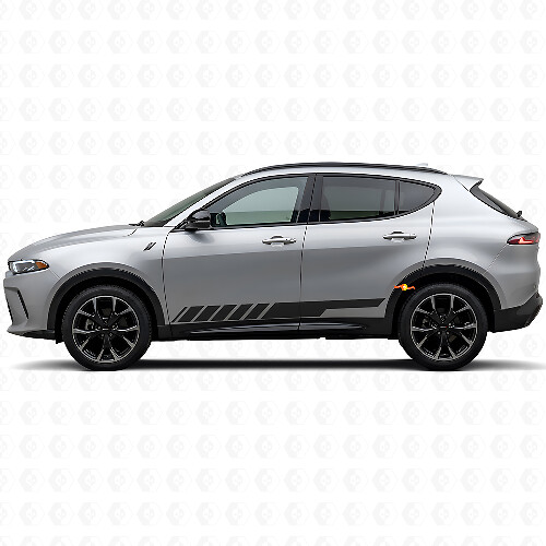 Wapenvlag Strepen Rocker Panel Deur Vinyl Sticker Decal voor Dodge Hornet 2023+