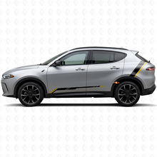 Twin Stripes Rocker Panel Achterzijde Vinyl Sticker Decal voor Dodge Hornet 2023+ 2