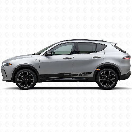 Geverfde Strepen Rocker Panel Vinyl Sticker Decal Voor Dodge Hornet 2023+