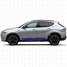 Geruite Gebogen Strepen Rocker Panel Vinyl Sticker Decal voor Dodge Hornet 2023+ 2