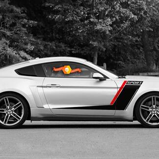 Ford Mustang Roush Style Side Stripes Graphics Decals Duo Color Elk jaar