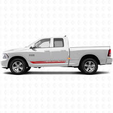 Gevelpaneel vinylsticker decal met geruite gebogen strepen voor Dodge Ram 1500 2011-2018 3