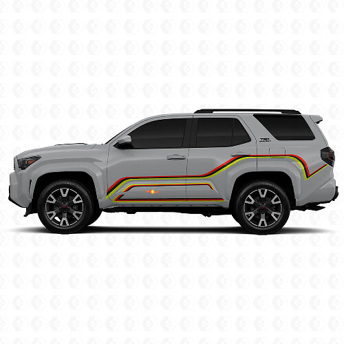 Gebogen Grafische Lijnen Hele Kant Vinyl Sticker Decal Voor Toyota 4Runner 1