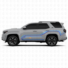 Gebogen Grafische Lijnen Hele Kant Vinyl Sticker Decal Voor Toyota 4Runner 2
