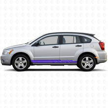 Ingewikkelde Gebogen Strepen Rocker Panel Deur Vinyl Decal voor Dodge Caliber 2007-2012 2