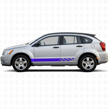 Ruitjes Strepen Zijkant Vinyl Decal voor Dodge Caliber 2007-2012 2