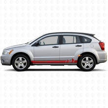 Mountains Wide Stripes Rocker Panel Vinyl Sticker voor Dodge Caliber 2007-2012 3