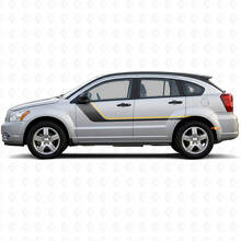 Twin Stripes Deurzij Vinyl Decal voor Dodge Caliber 2007-2012 2
