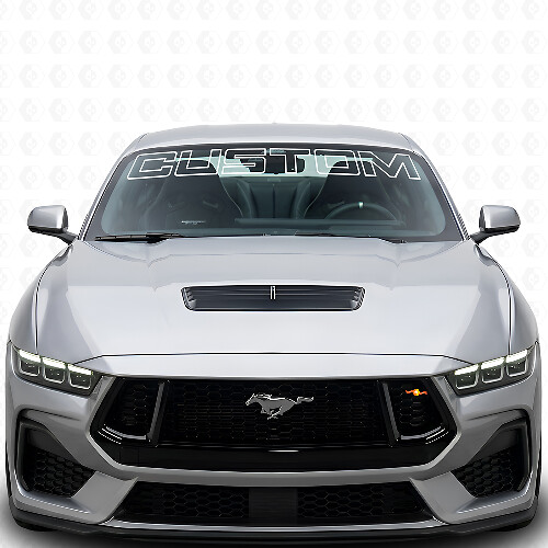 Aangepaste Omrande Lettering Ruitvinyl Sticker voor Musclecar