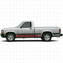 Gebogen Strepen Zijkantplaten Deur Vinyl Decal voor Dodge Dakota 1987-1996 3