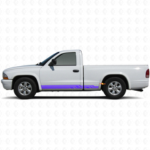Verweven Gebogen Strepen Rocker Panel Deur Vinyl Decal voor Dodge Dakota 1997-2004 2
