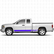 Ruitjesstrepen Rocker Panel Vinyldecals voor Dodge Dakota 2005-2011 2